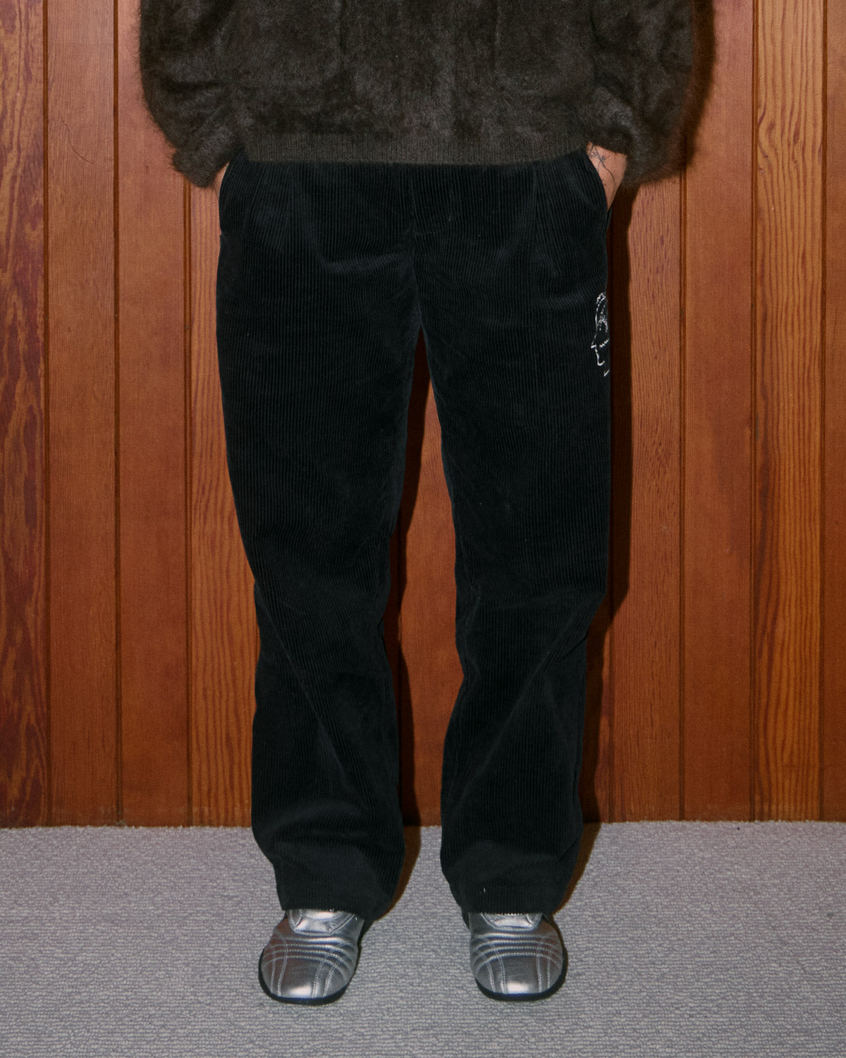 Brooks Brothers California Pleated Corduroy Trouser - Midnight Blue 9