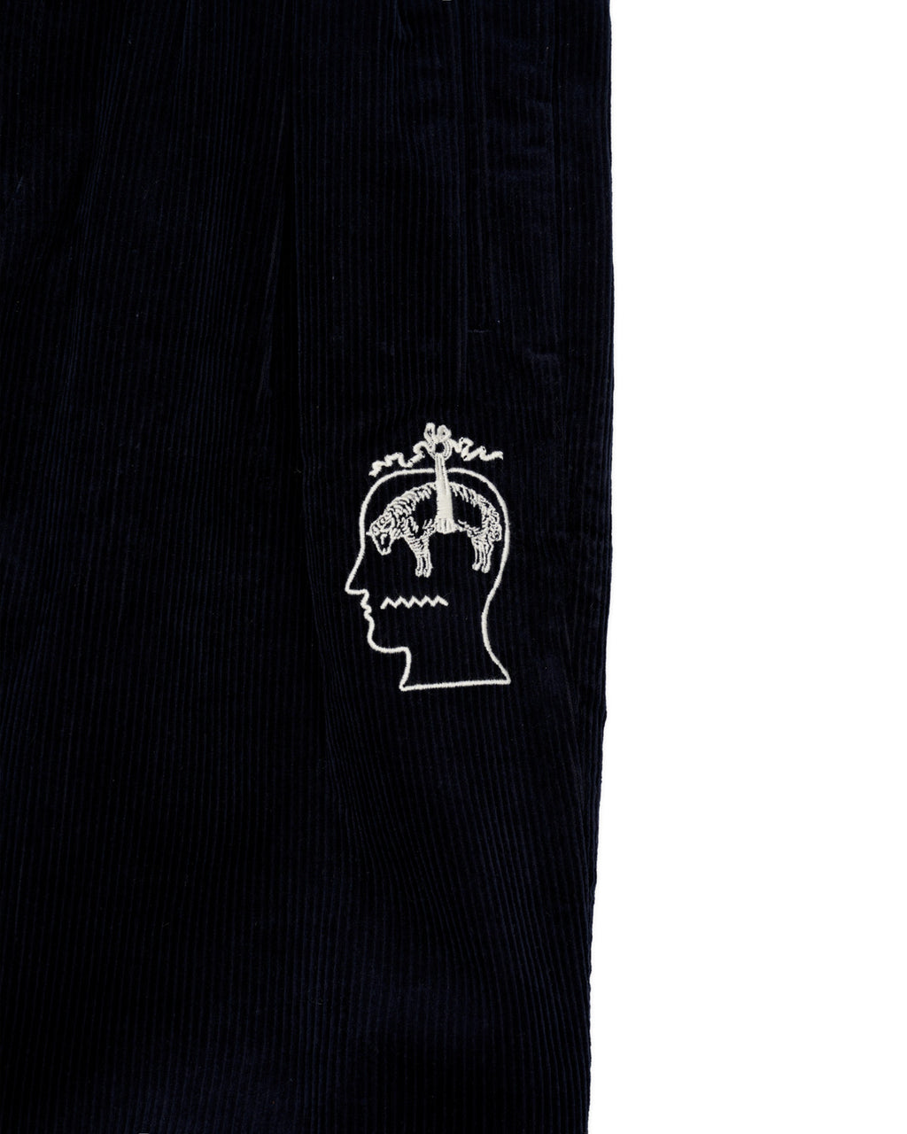 Brooks Brothers California Pleated Corduroy Trouser - Midnight Blue 3