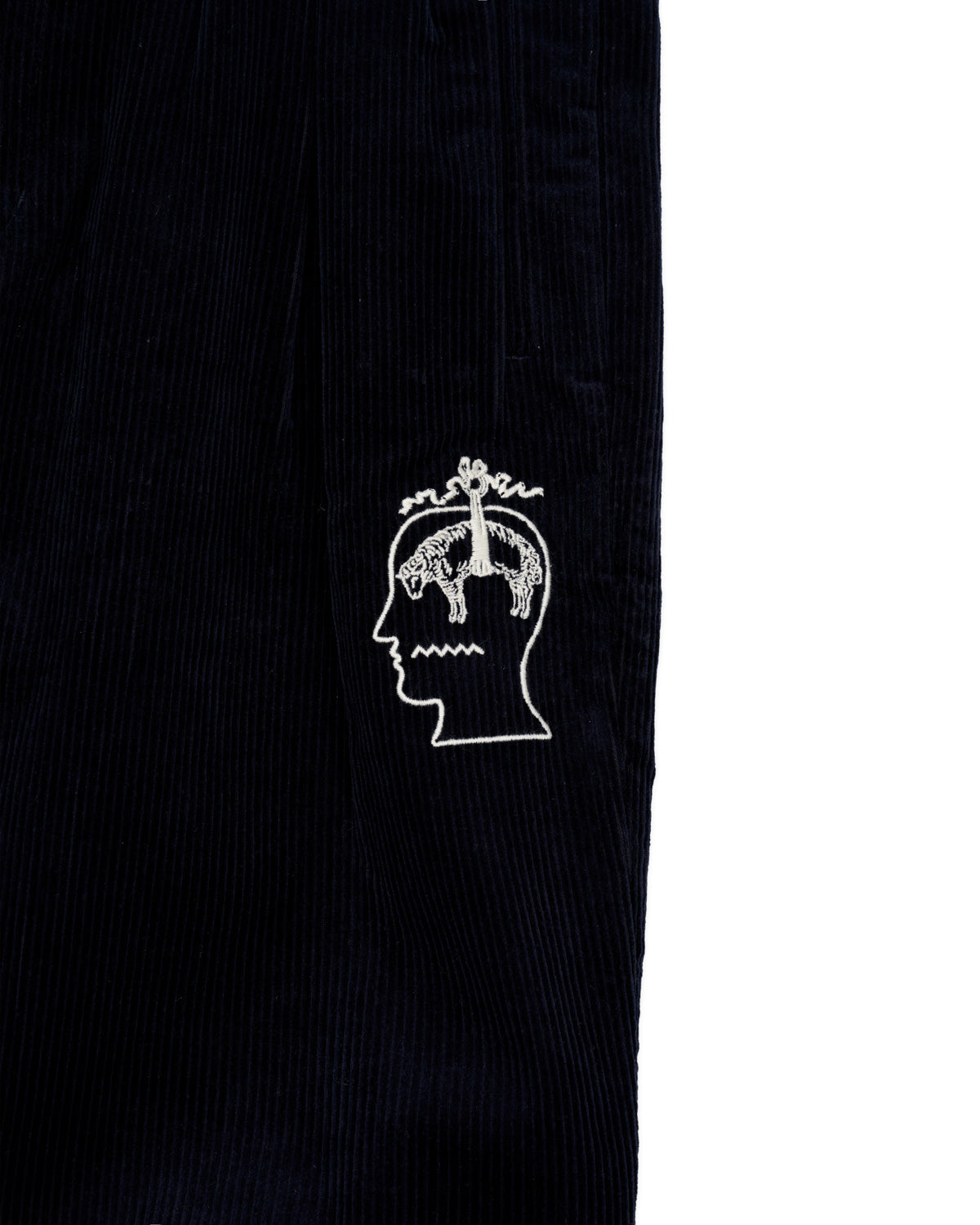 Brooks Brothers California Pleated Corduroy Trouser - Midnight Blue 3