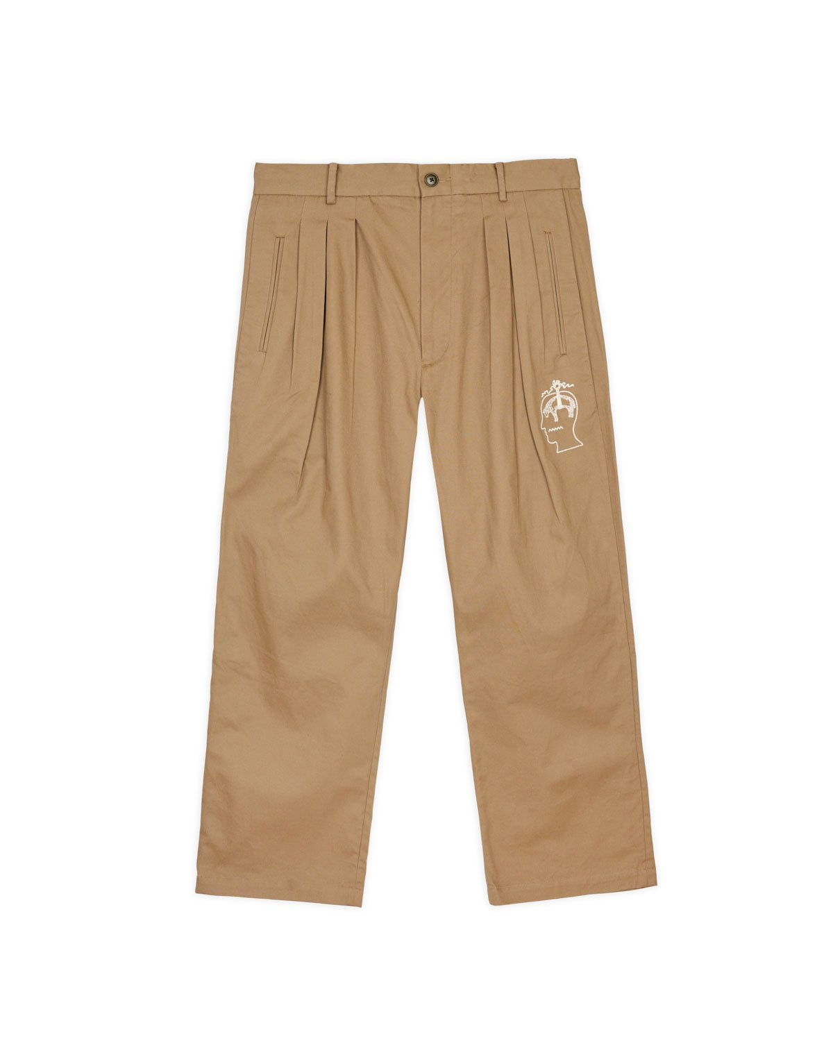 Brooks Brothers California Pleated Chino Trouser - Desert – Brain Dead