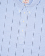 Brooks Brothers California Puckered Short Sleeve Pullover Shirt - Light Blue 3