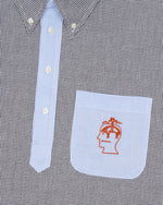 Brooks Brothers California Reverse French Seam Pullover Shirt - Black Multi 2