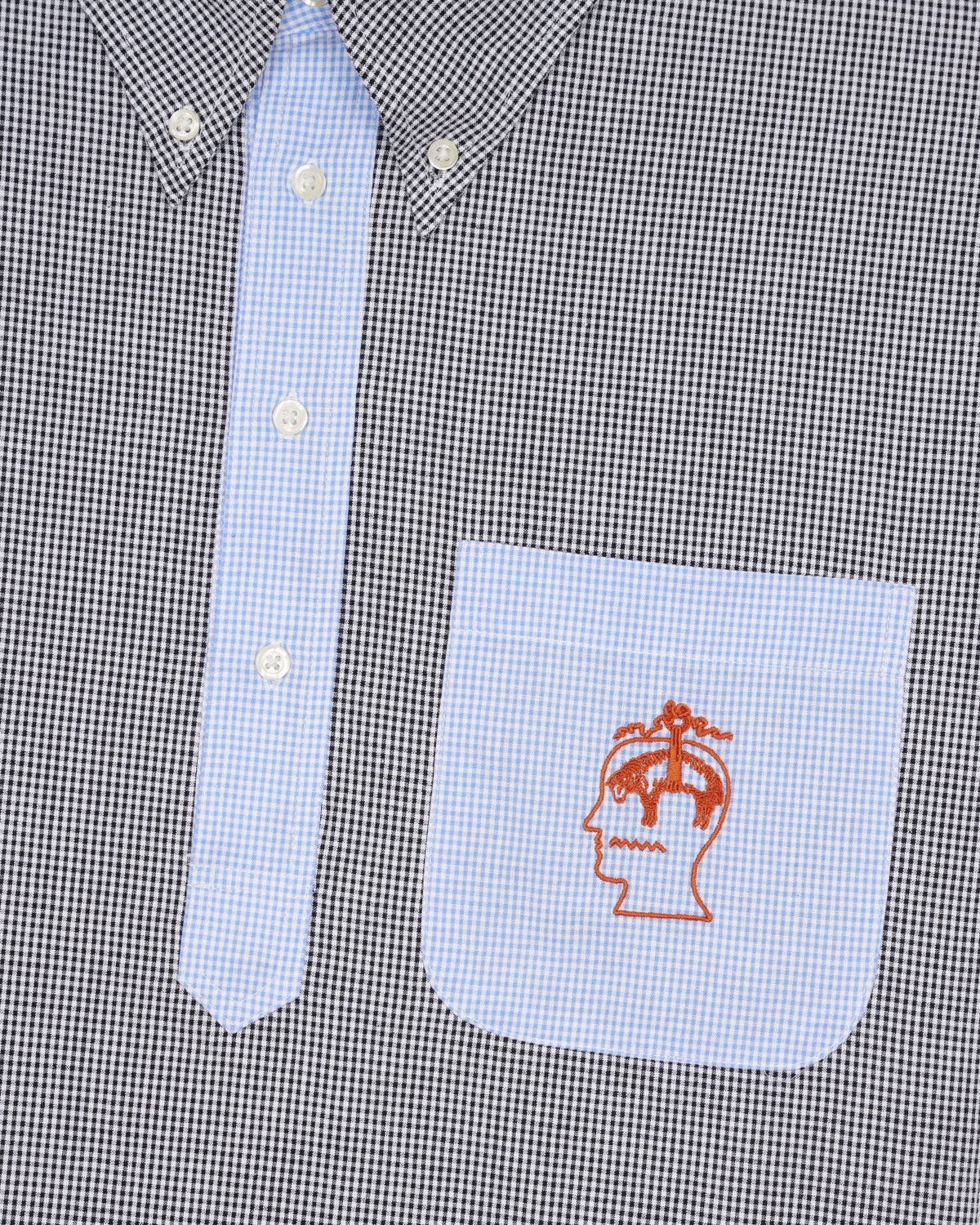 Brooks Brothers California Reverse French Seam Pullover Shirt - Black Multi 2