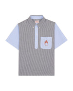 Brooks Brothers California Reverse French Seam Pullover Shirt - Black Multi 1