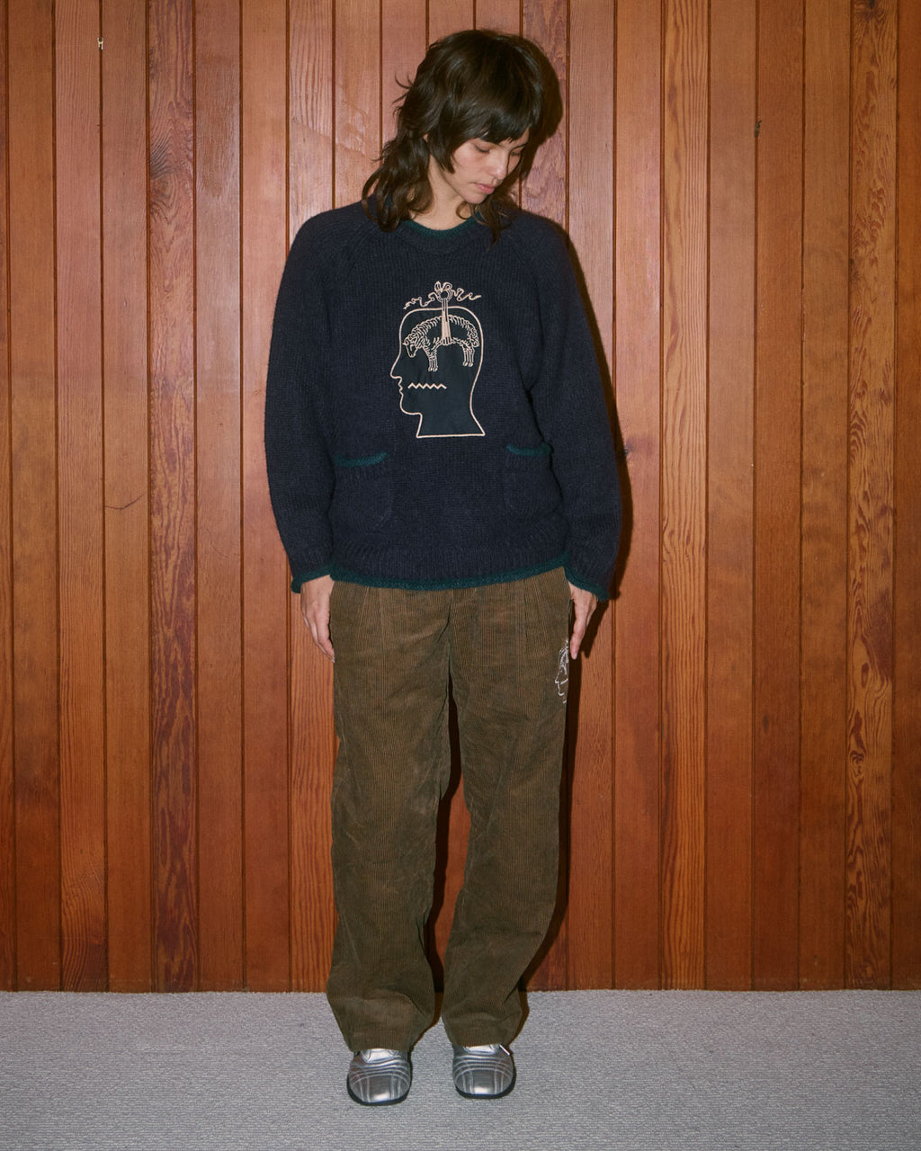 Brooks Brothers California Rolled Neck Sweater - Navy 7