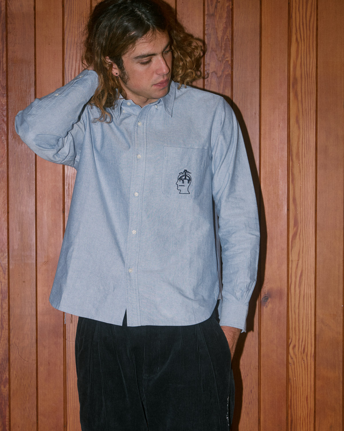 80’s Brooks Brothers サックスブルー 7button Brooks Brothers California Selvedge Oxford Button Up - Blue