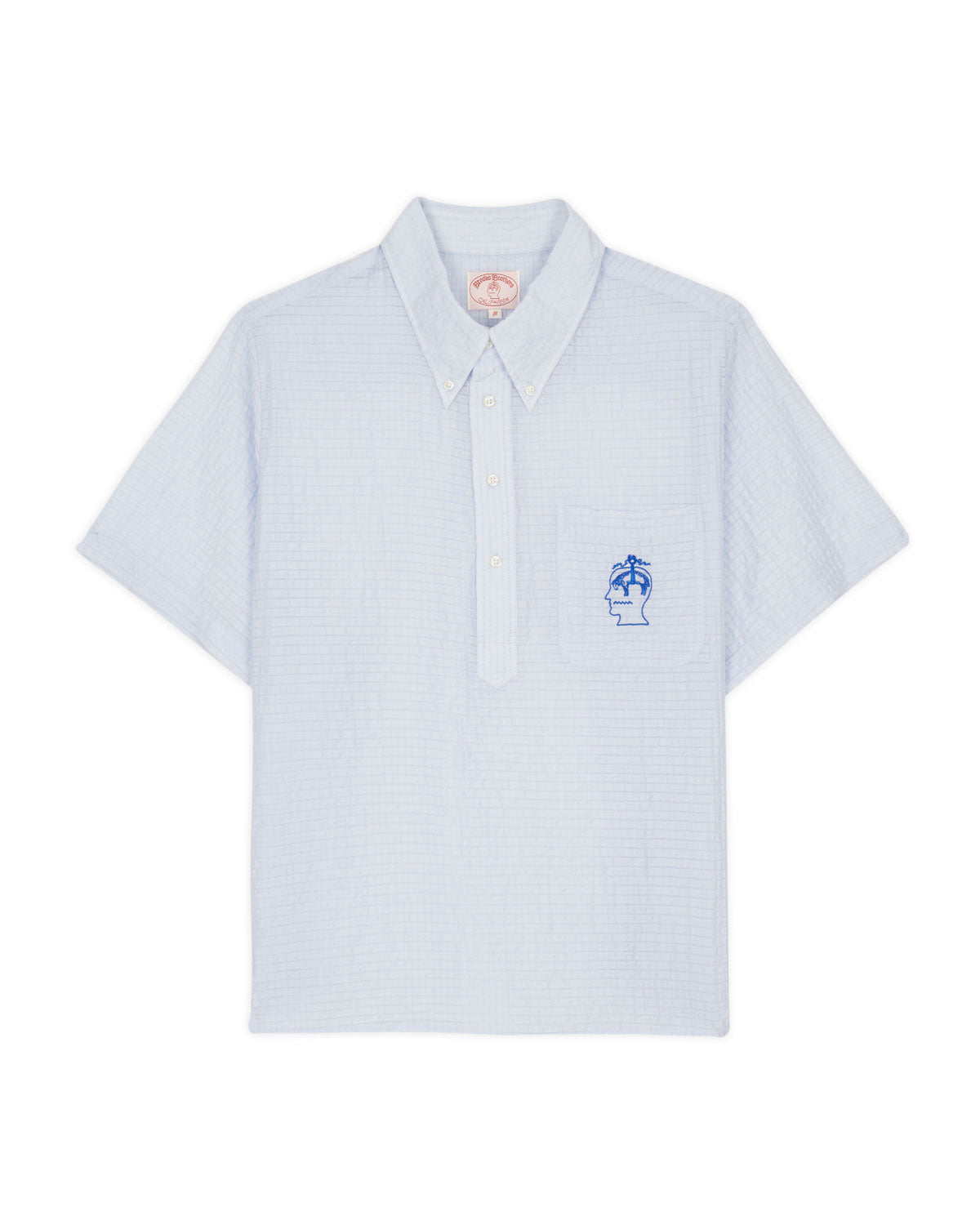 Brooks Brothers California Short Sleeve Pullover Shirt - Ice 1