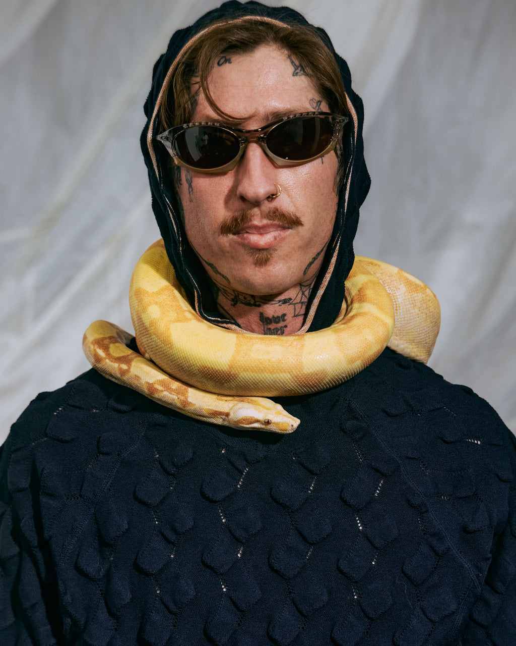 Bubble Knit Hoodie - Midnight Blue 6