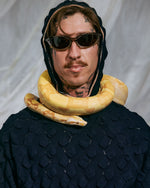 Bubble Knit Hoodie - Midnight Blue 6