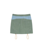 Bungee Zip Mini Skirt - Seafoam 2