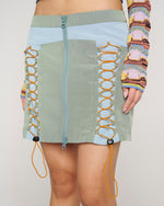 Bungee Zip Mini Skirt - Seafoam 6