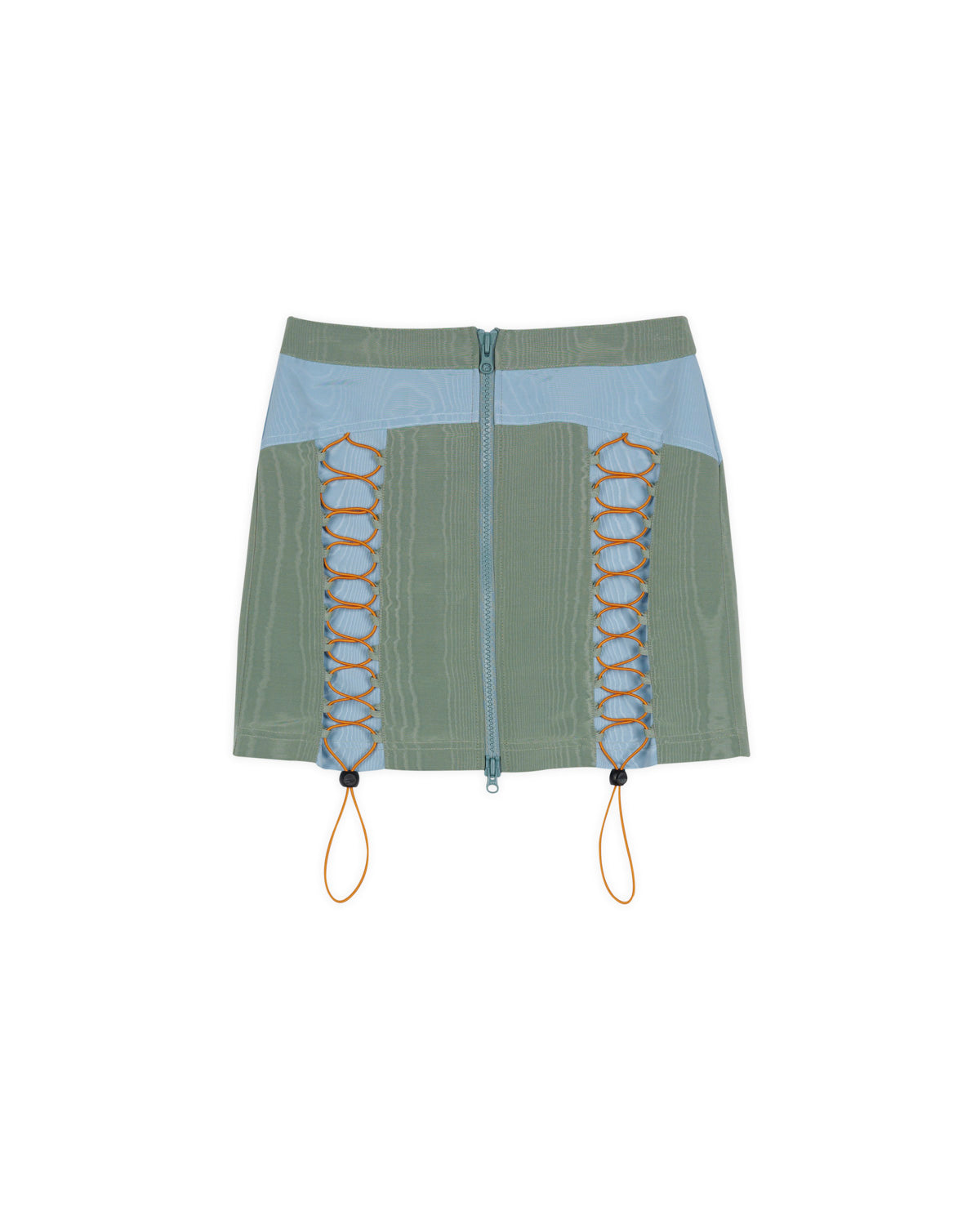 Bungee Zip Mini Skirt - Seafoam 1