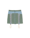 Bungee Zip Mini Skirt - Seafoam
