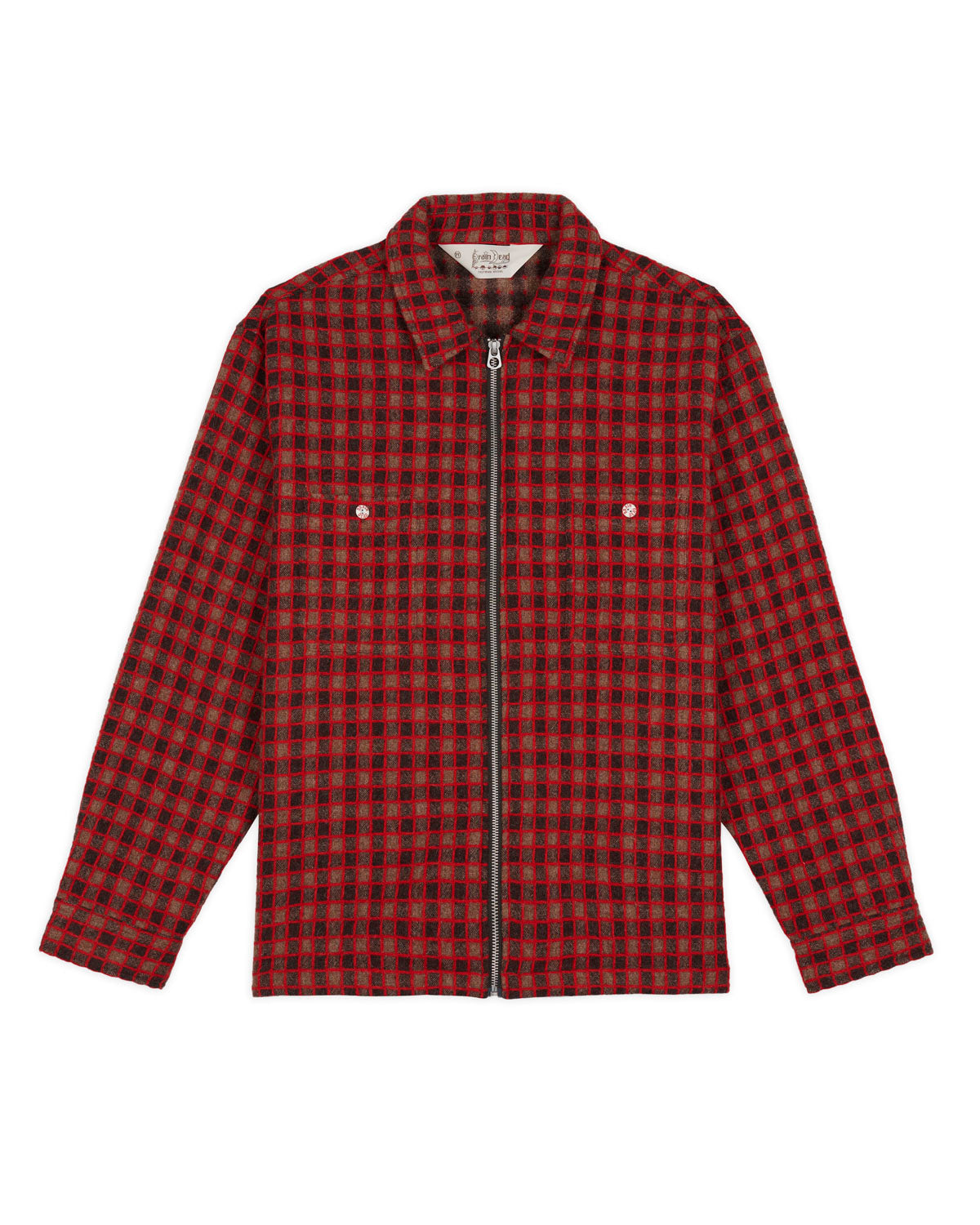 Check Mate Flannel Zip Shirt - Brown 1