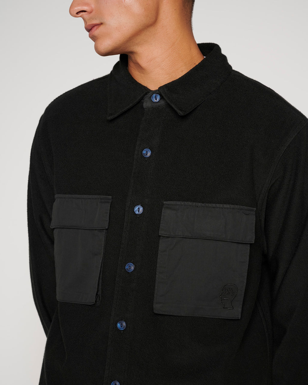 CPO French Terry Sateen Shirt - Washed Black 6