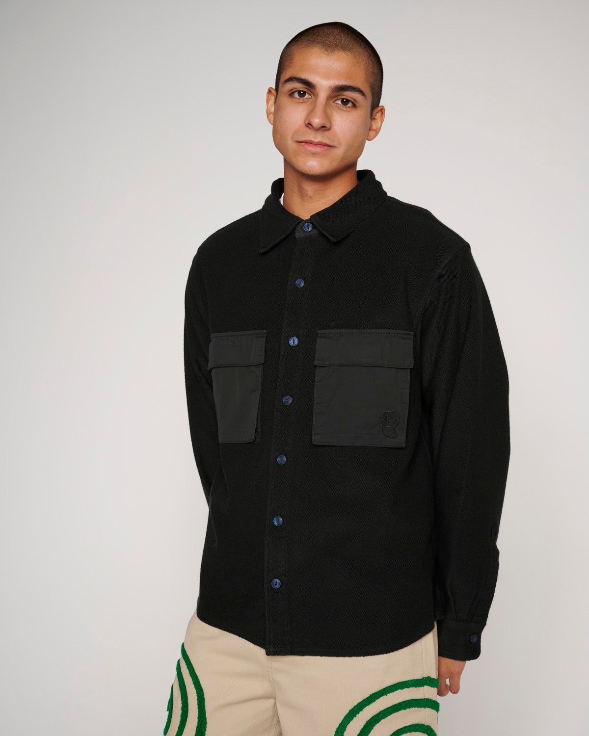 CPO French Terry Sateen Shirt - Washed Black