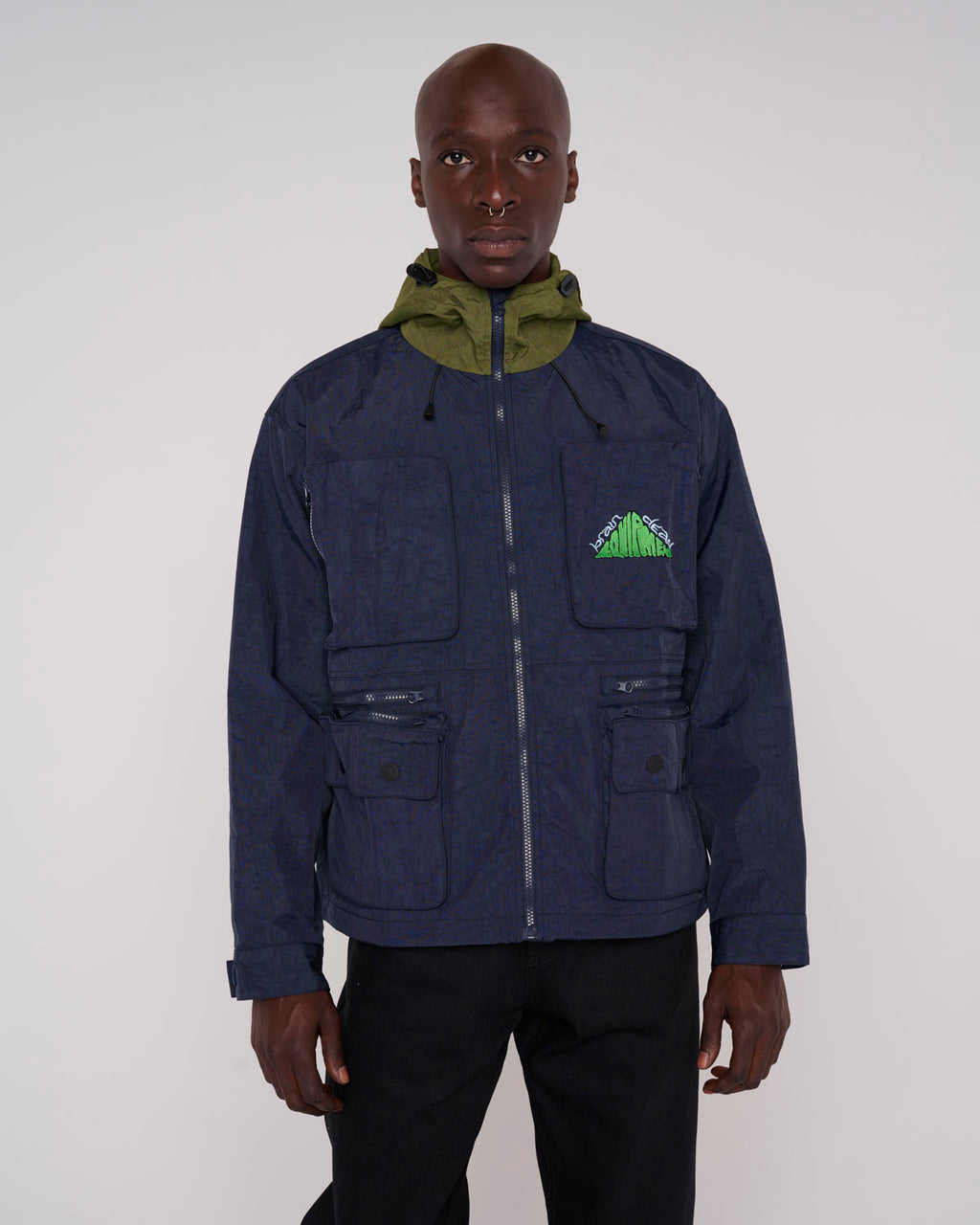 Cropped Hunting Jacket - Navy 4