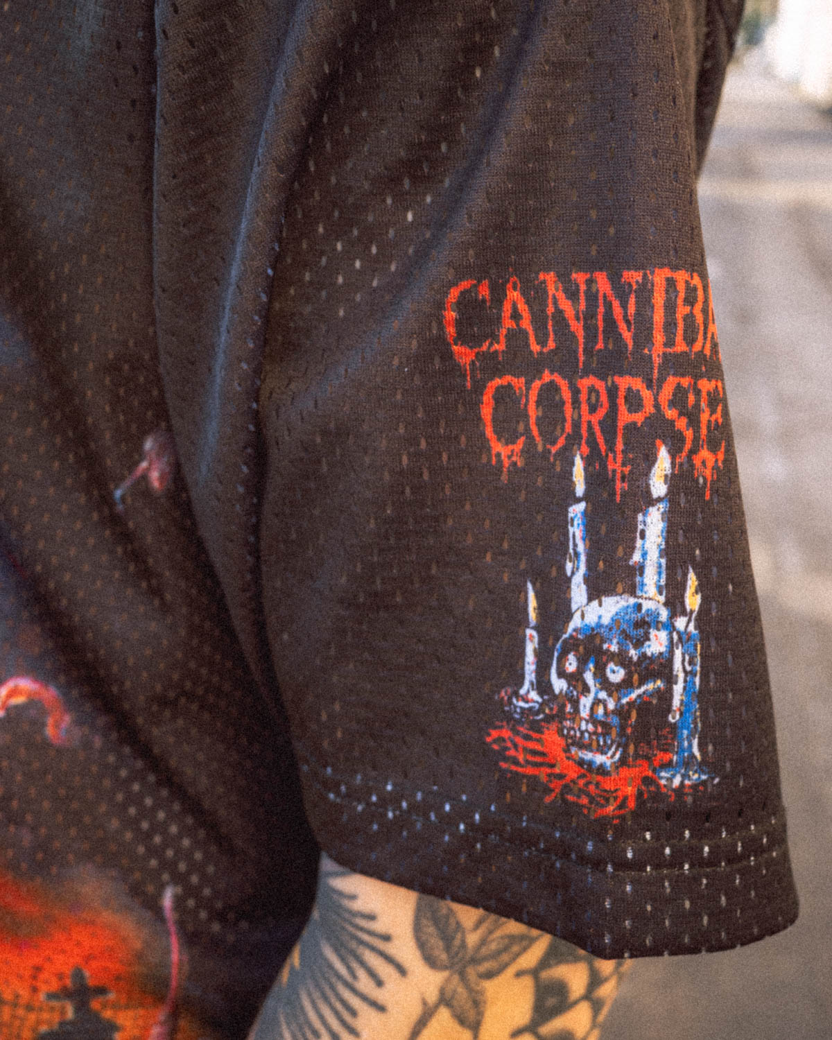 Brain Dead x Cannibal Corpse Football Jersey - Black