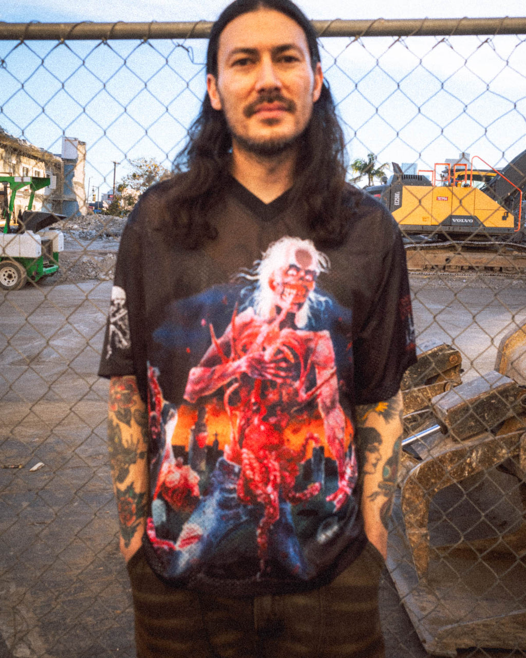 Brain Dead x Cannibal Corpse Football Jersey - Black 2