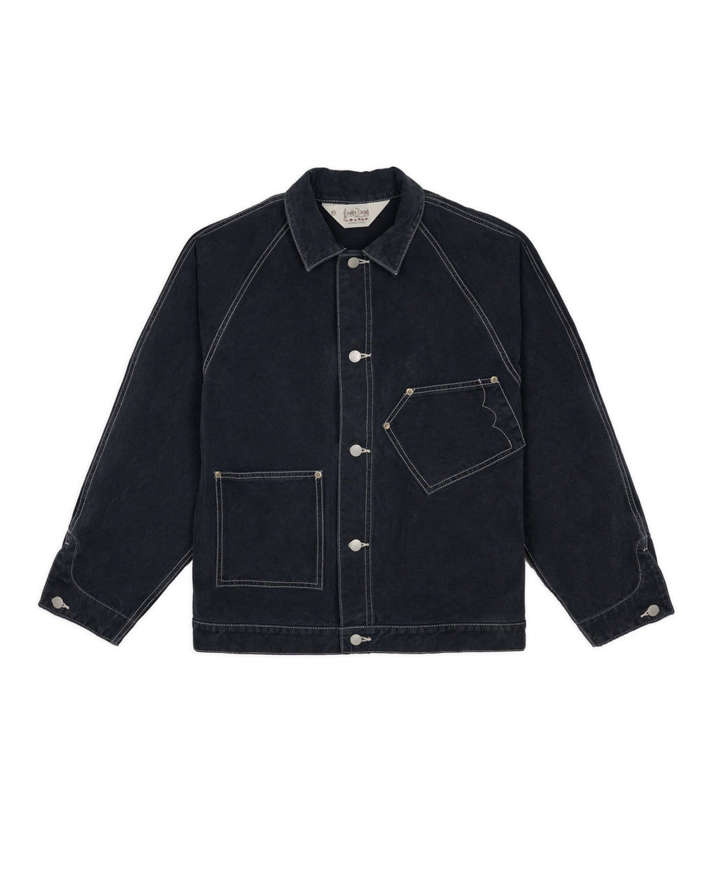Canvas Cropped Engineer Jacket - Black