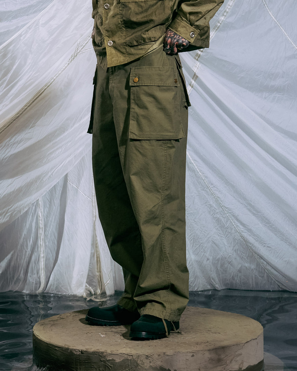 Canvas Overpant - Olive 4