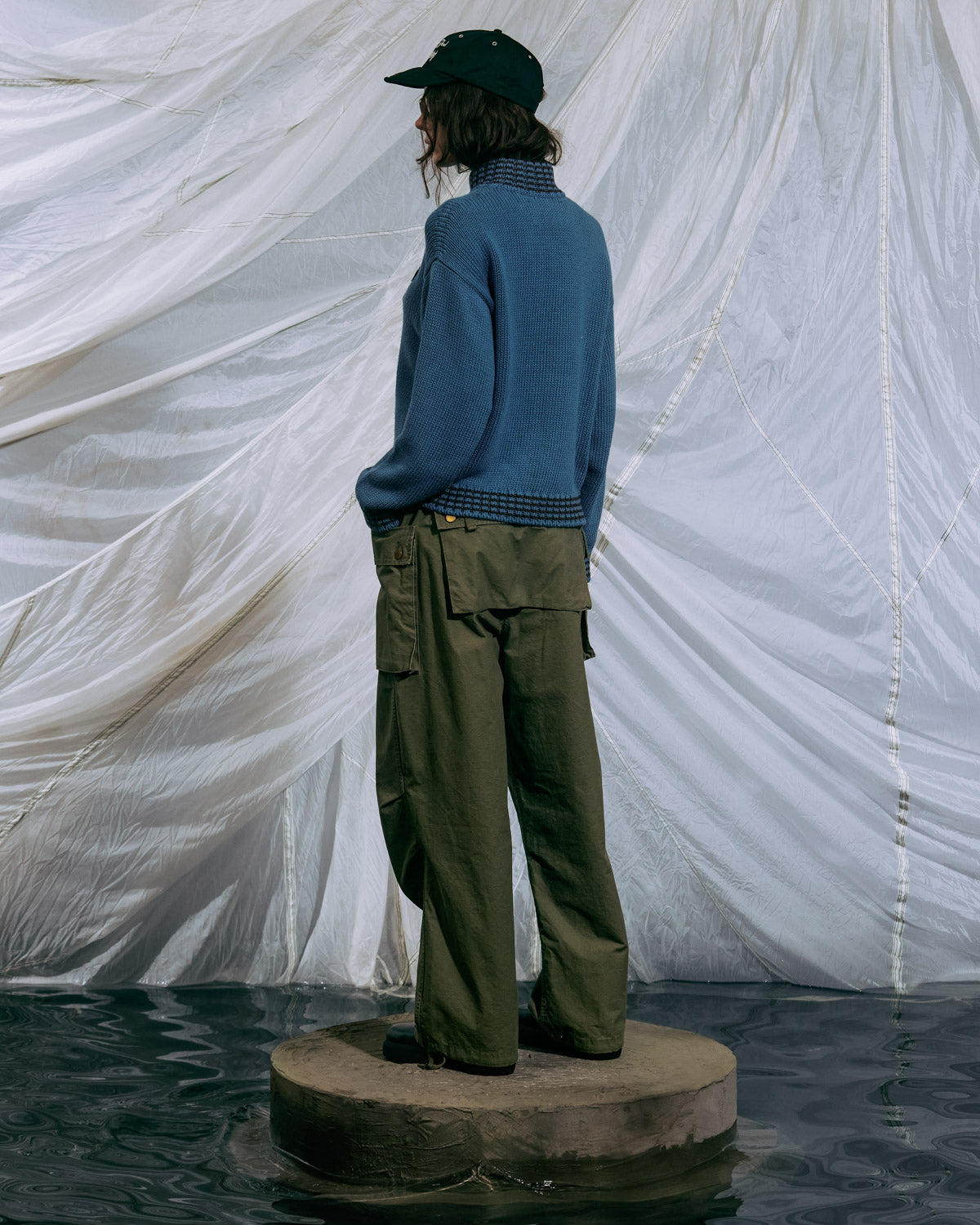 Turtle Neck Sweater - Blue – Brain Dead
