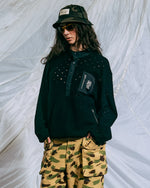 Hole Mock Neck Pullover - Black 2