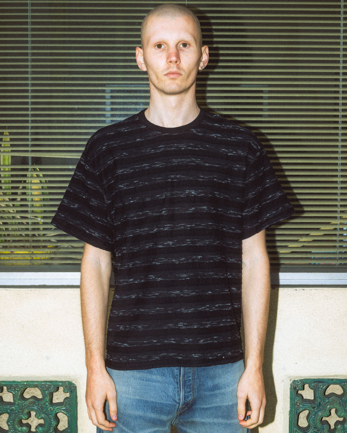 Casey Striped T-shirt - Black/Black 2