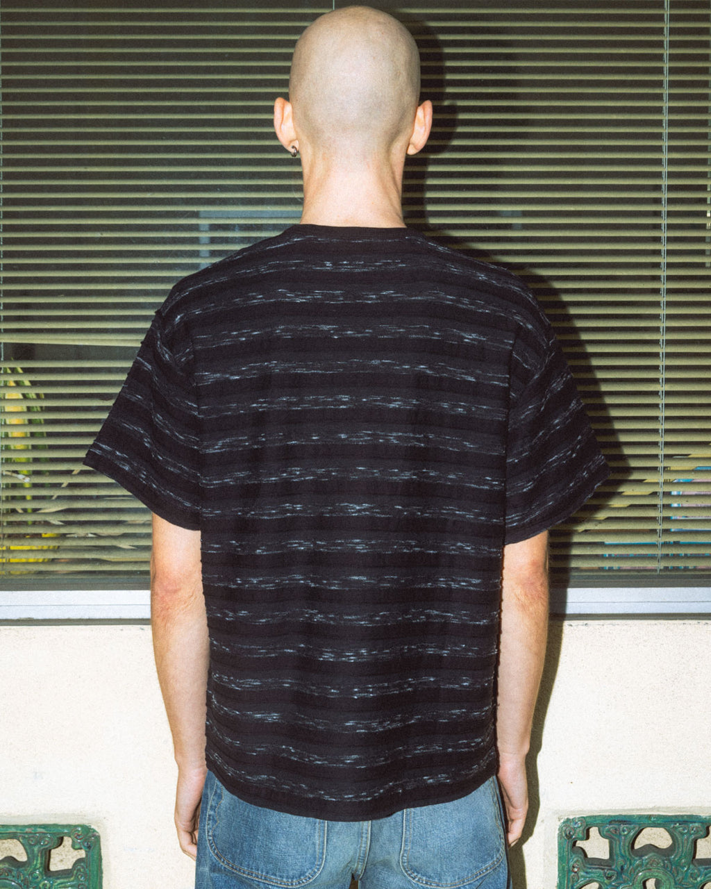 Casey Striped T-shirt - Black/Black 6