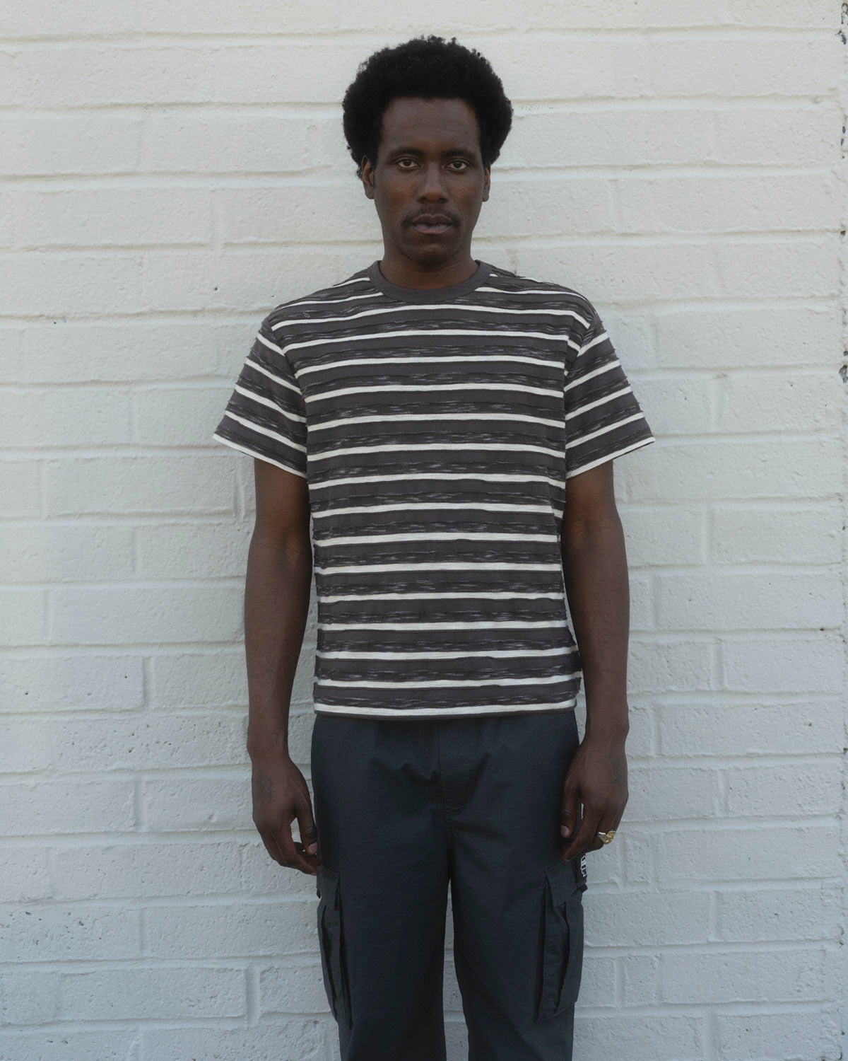 Casey Striped T-shirt - Brown – Brain Dead