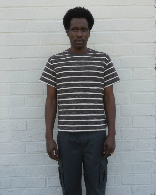 Casey Striped T-shirt - Brown 2