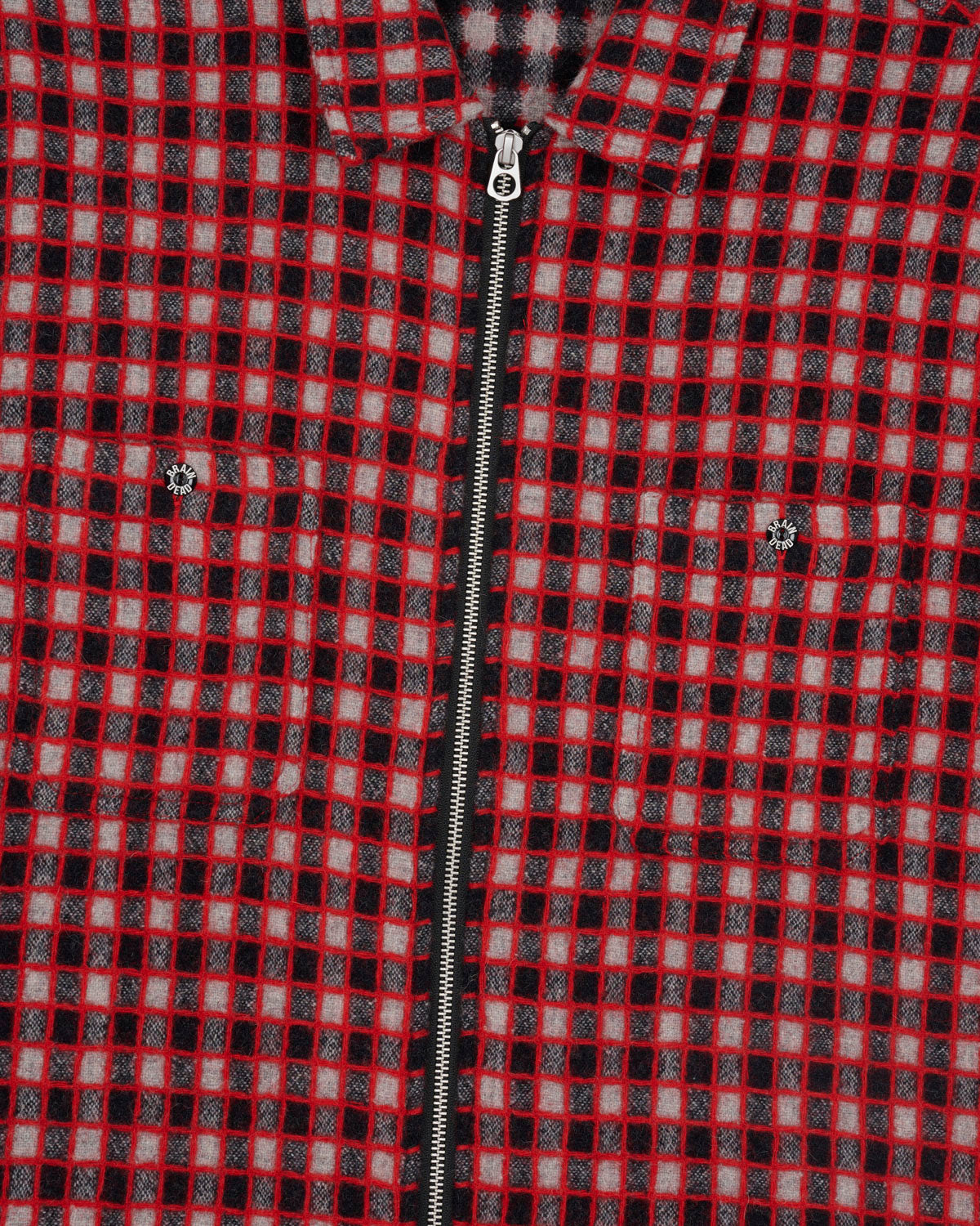 Check Mate Flannel Zip Shirt - Black Multi – Brain Dead