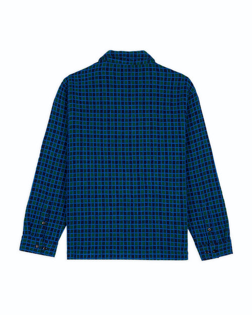 Check Mate Flannel Zip Shirt - Navy 2