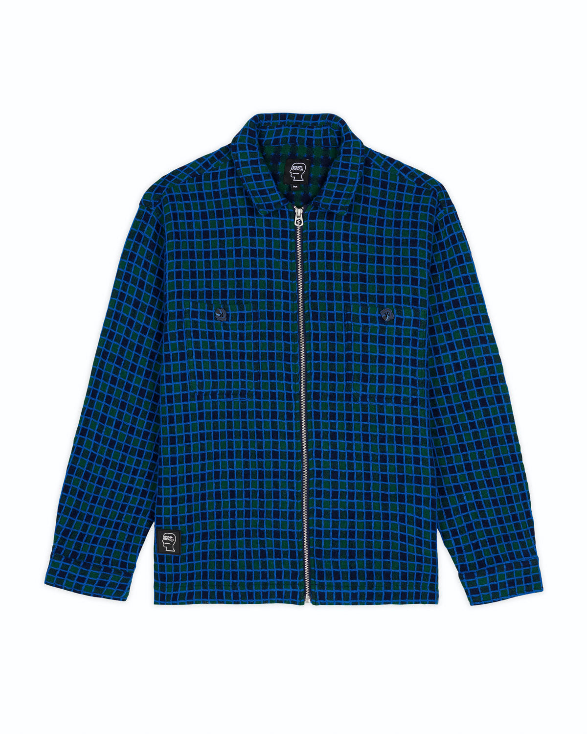 Check Mate Flannel Zip Shirt - Navy 1