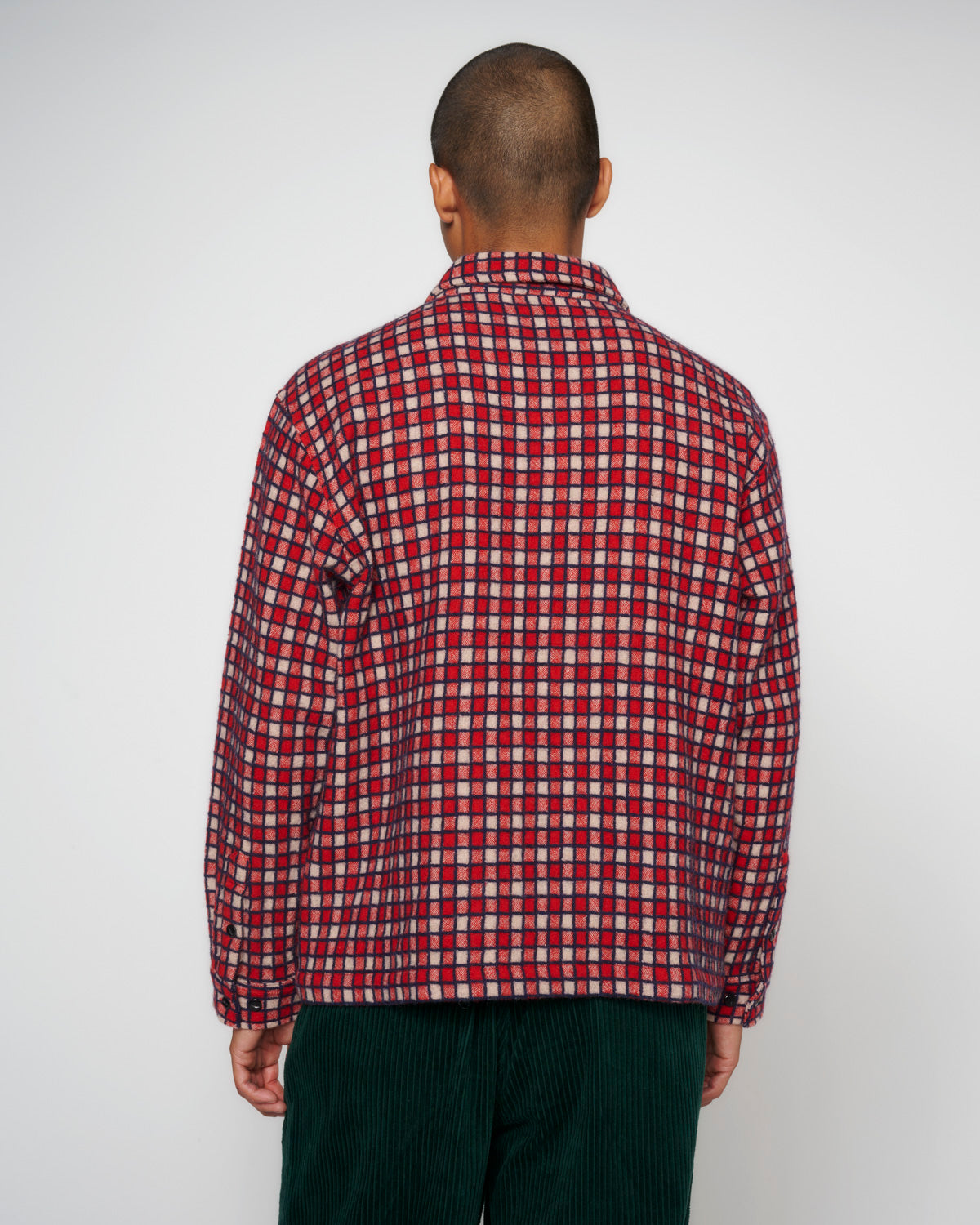 Check Mate Flannel Zip Shirt - Red