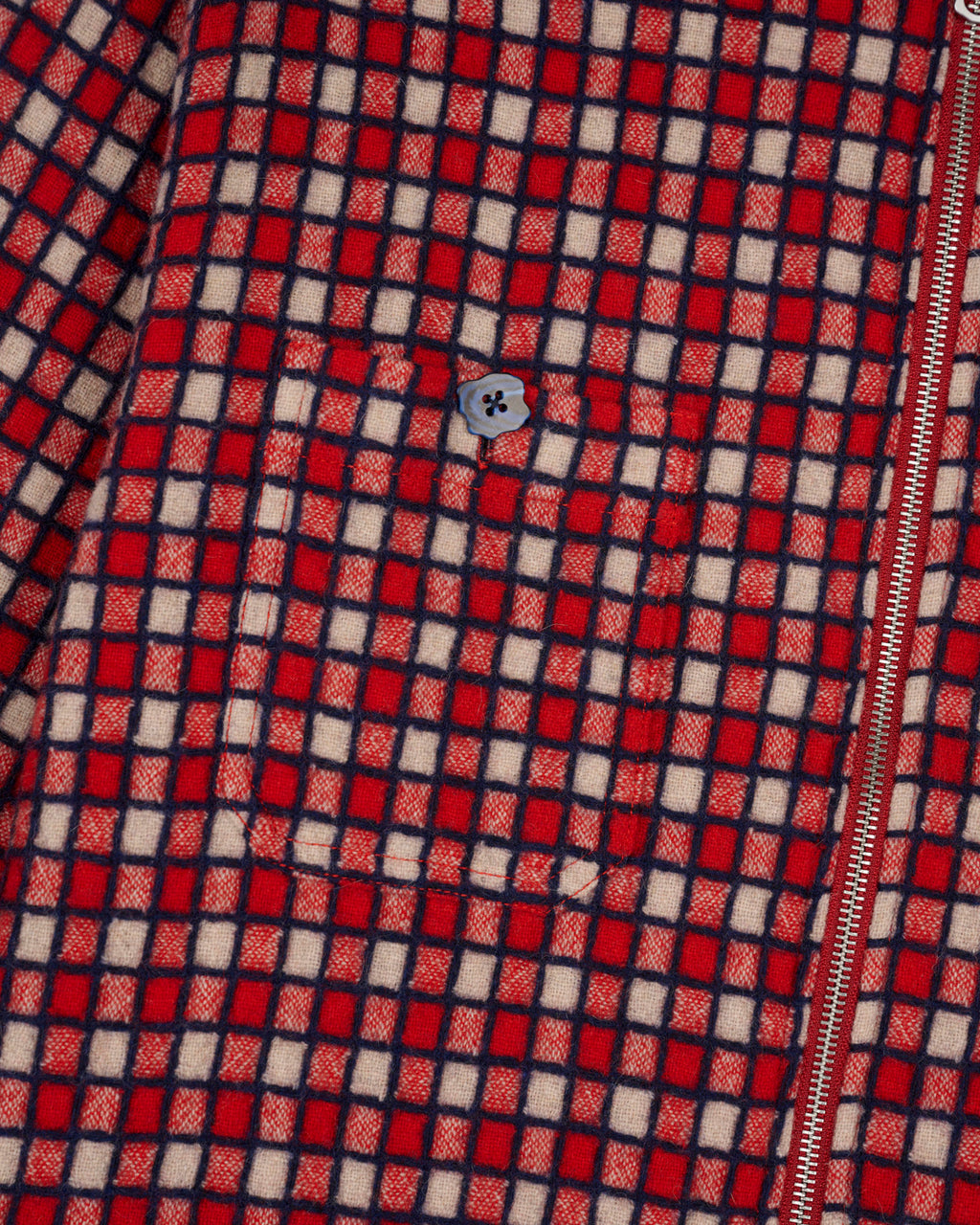 Check Mate Flannel Zip Shirt - Red 3