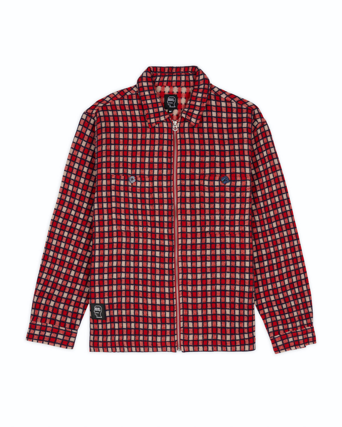 Check Mate Flannel Zip Shirt - Red 1