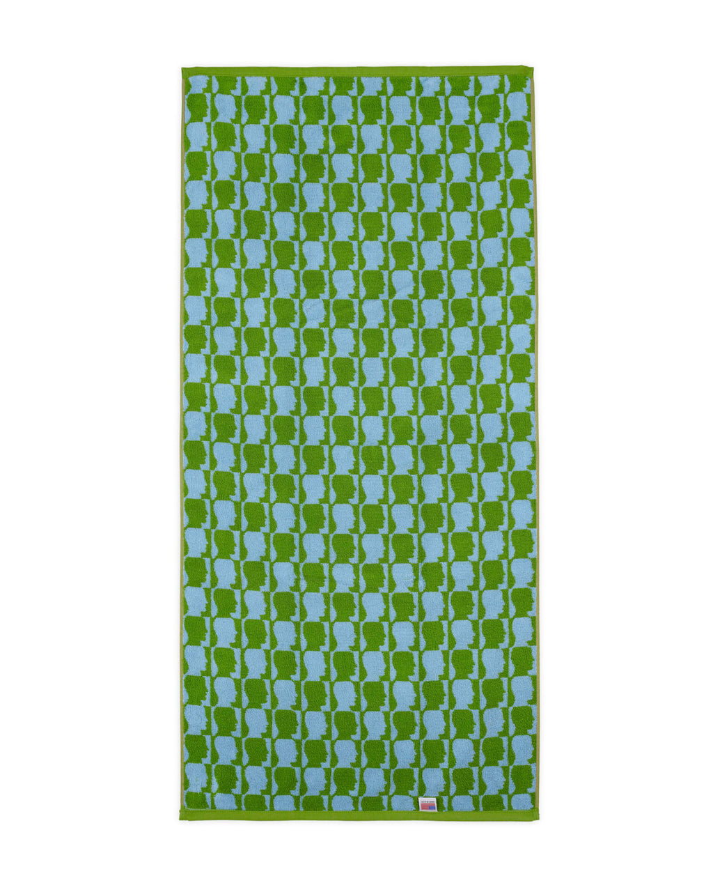 Checkerboard Logohead Bath Towel - Green 3