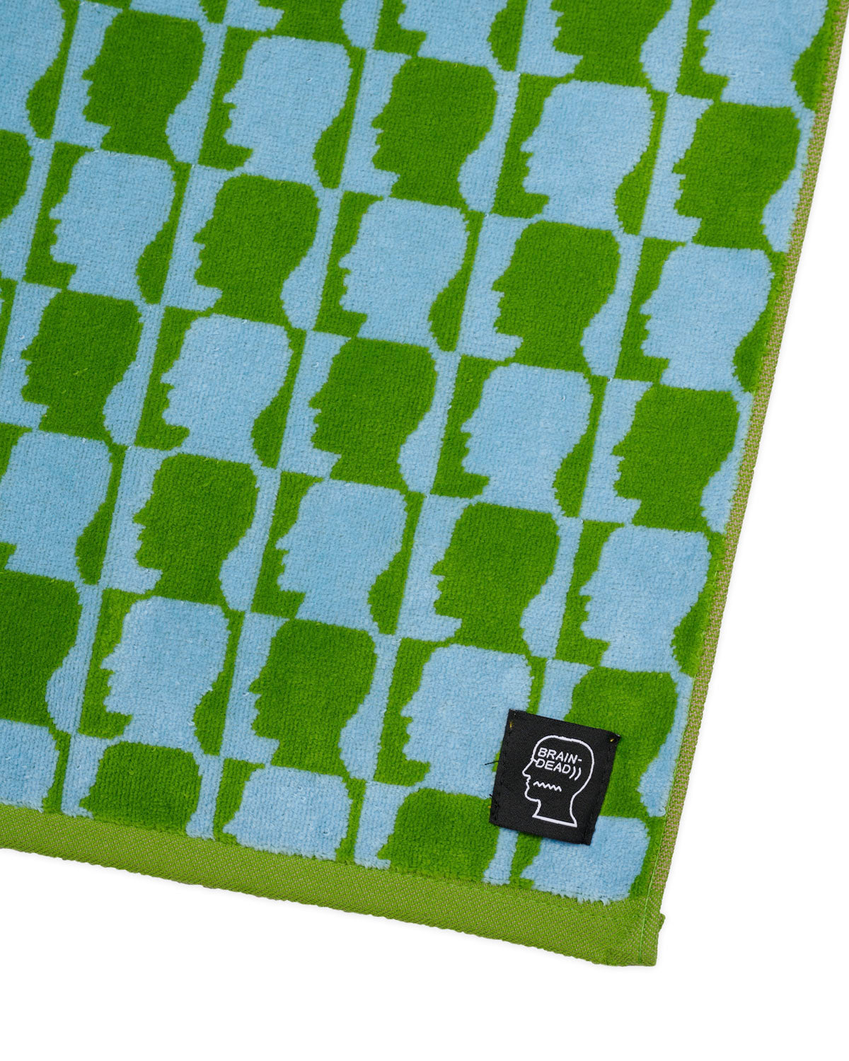 Checkerboard Logohead Bath Towel - Green 2