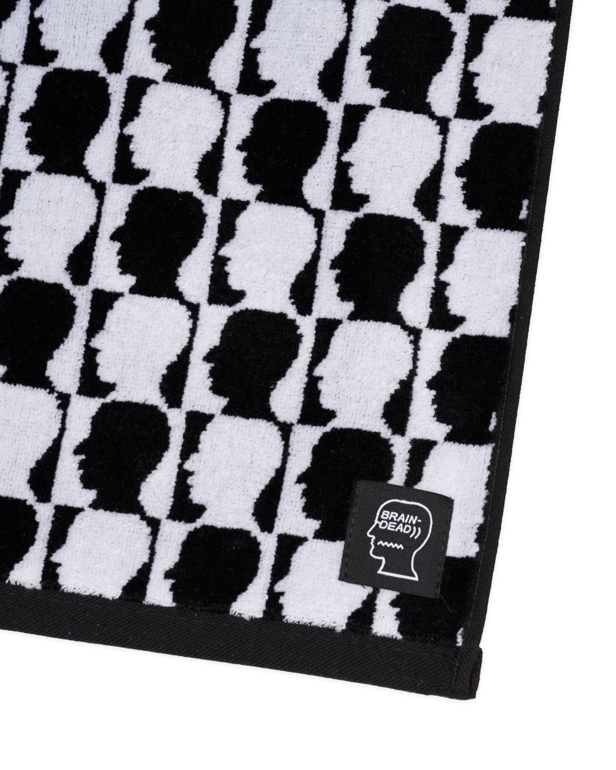 Checkerboard Logohead Hand Towel - Black 2