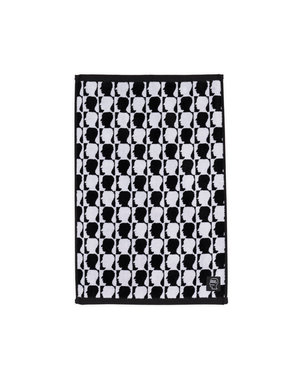 Checkerboard Logohead Hand Towel - Black