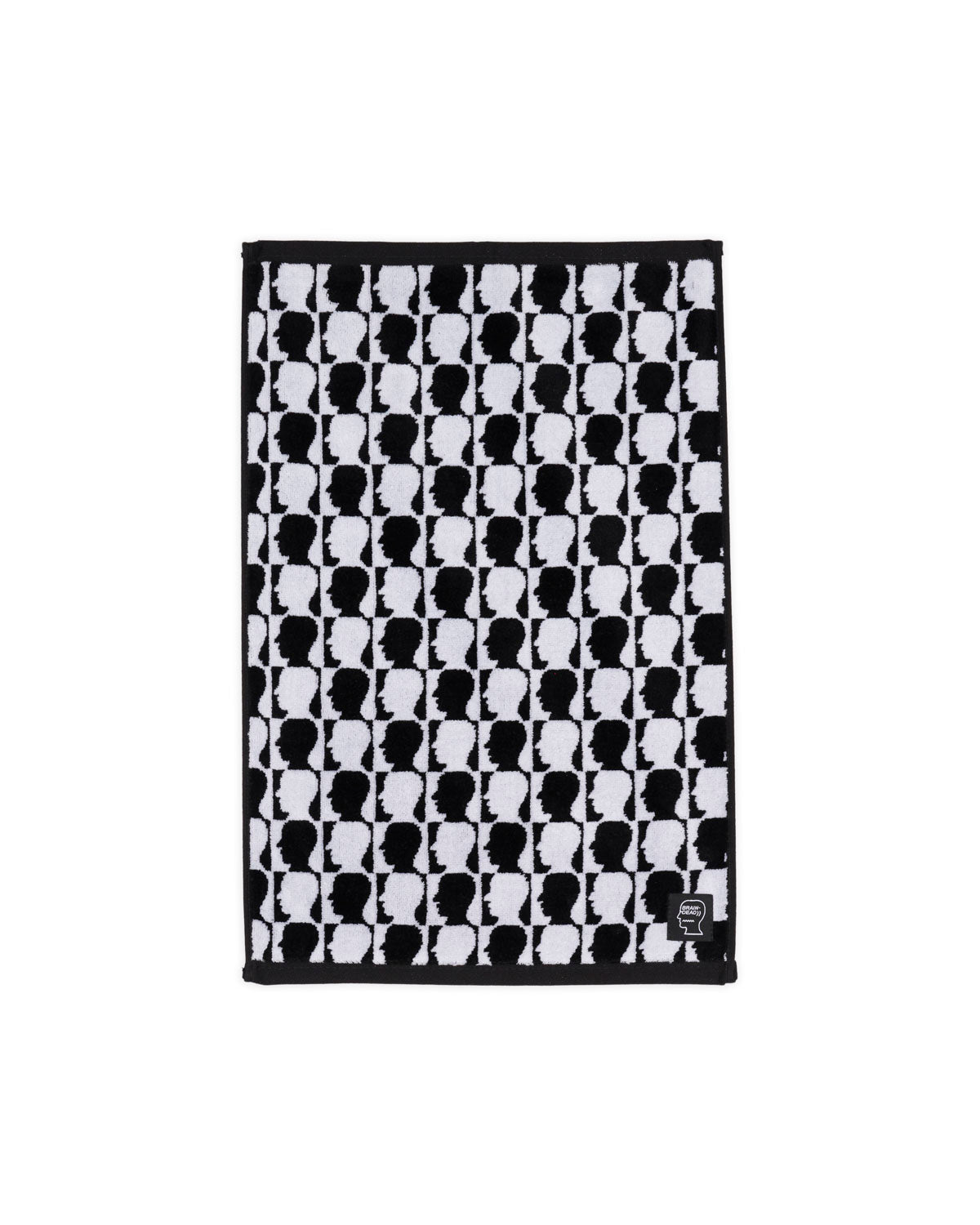 Checkerboard Logohead Hand Towel - Black 1