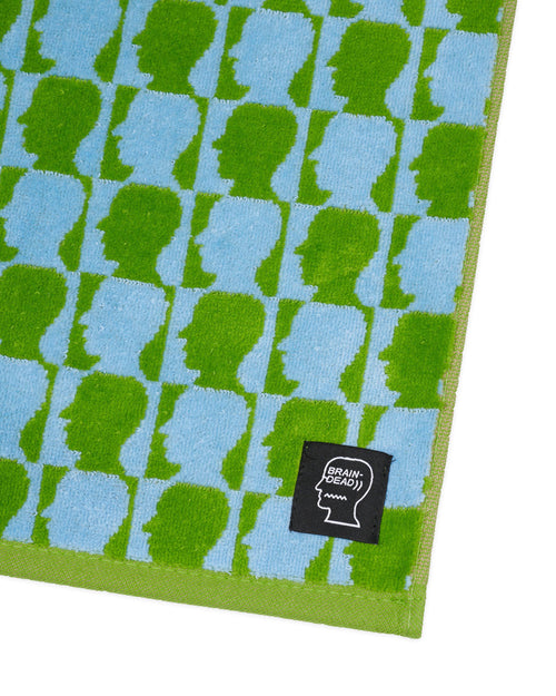 Checkerboard Logohead Hand Towel - Green 2