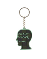 Checkered Logohead Keychain - Green/Brown 1