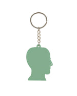 Checkered Logohead Keychain - Green/Brown 2