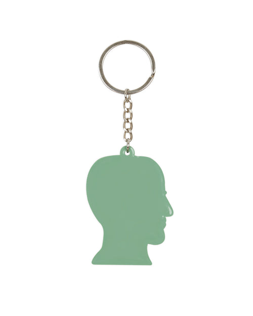 Checkered Logohead Keychain - Green/Brown 2