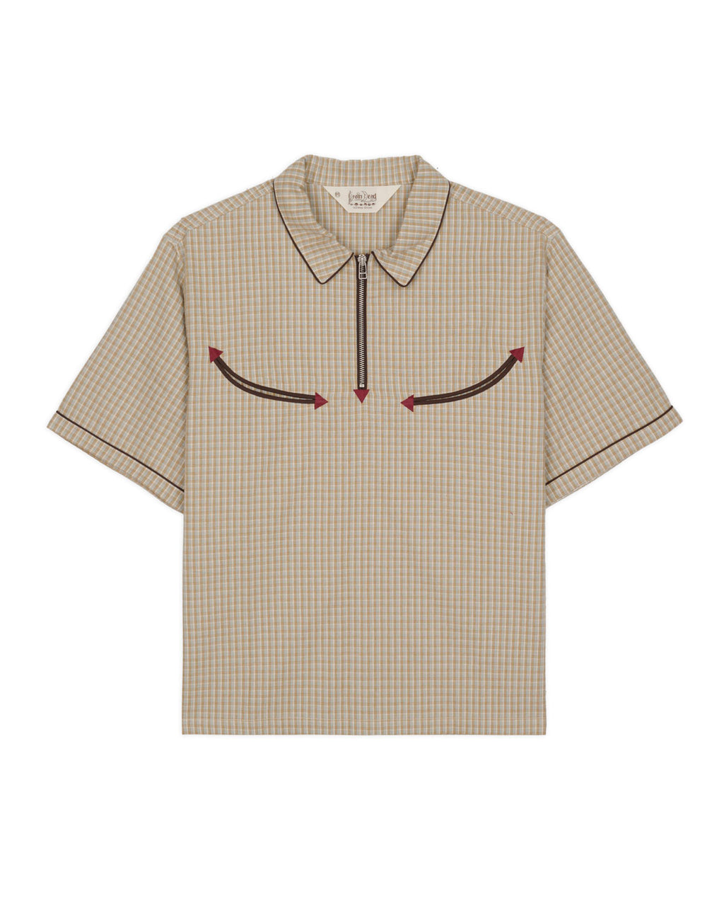 Check Western Shirt - Taupe 1