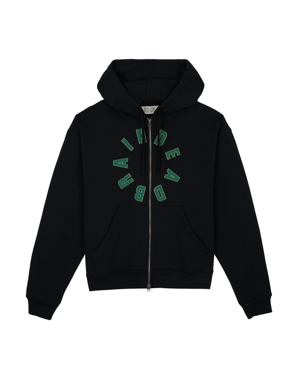 Collegiate Zip Up Hoodie - Black – Brain Dead