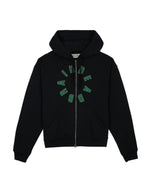 Collegiate Zip Up Hoodie - Black 1