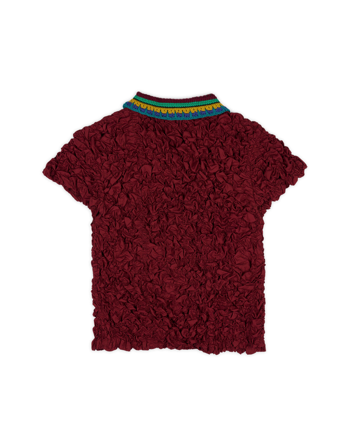 Crochet Collared Kass Shirt - Plum 2
